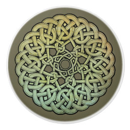Pomo De Cerámica Celtic Knotwork Mandala