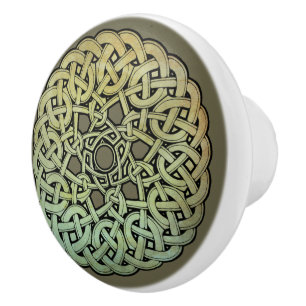 Pomo De Cerámica Celtic Knotwork Mandala