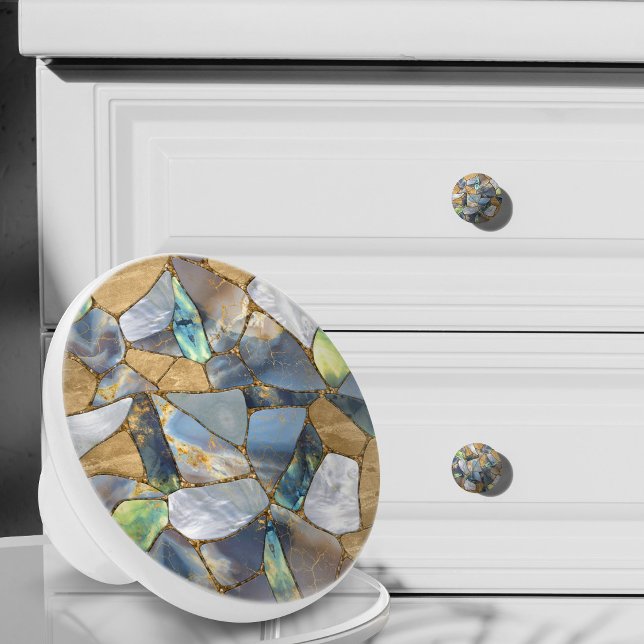 Pomo De Cerámica Células de mármol y oro - océano (Subido por el creador)