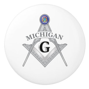 Pomo De Cerámica Centro de masonería del estado de Michigan