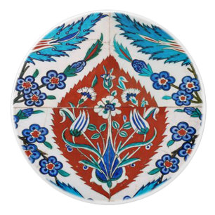 Pomo De Cerámica Cerámica Floral Turca