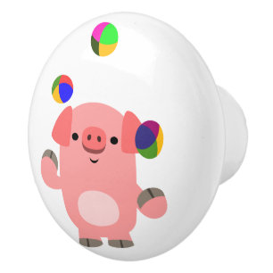 Pomo De Cerámica Cerdo Personalizado de malabarismo
