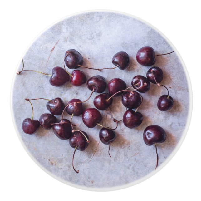 Pomo De Cerámica Cerezas (Anverso)