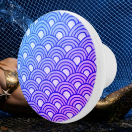 Pomo De Cerámica Cerulean Scales Gradiente Knob cerámico