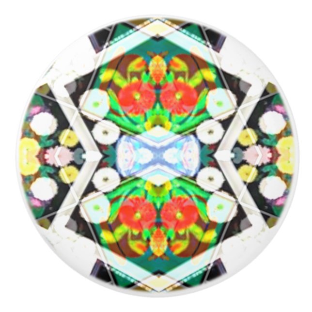 Pomo De Cerámica CH Zinnia Black (Anverso)