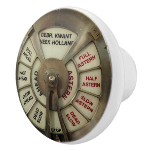 Pomo De Cerámica Chadburn telegráfico de un barco vintage de Steamp