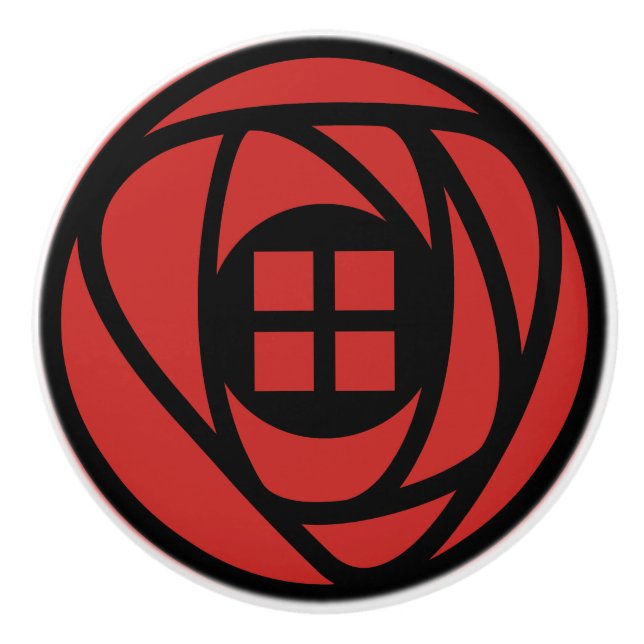 Pomo De Cerámica Charles Rennie Mackintosh Arts & Crafts Style Rosa (Anverso)