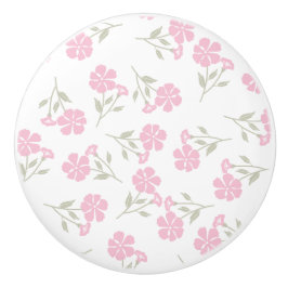 Pomo De Cerámica Charming Pink Floral Pattern Ceramic Knob for Deco