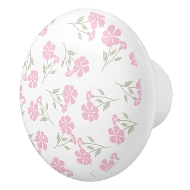 Pomo De Cerámica Charming Pink Floral Pattern Ceramic Knob for Deco (Derecha)