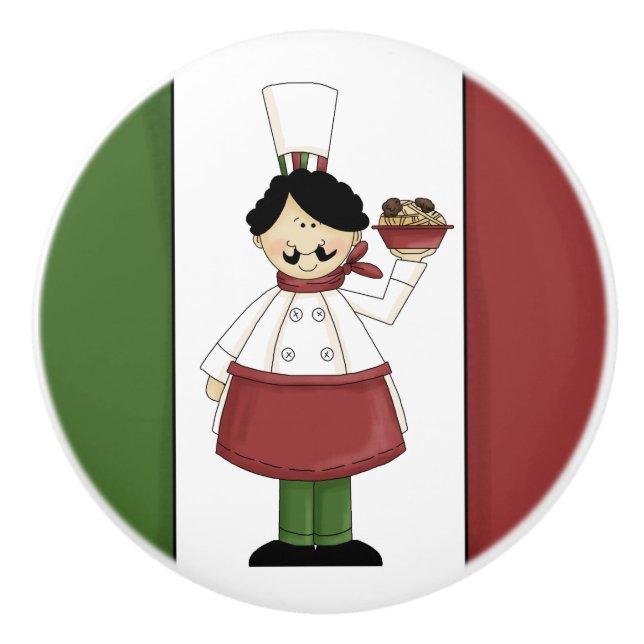 Pomo De Cerámica Chef italiano nº 3 (Anverso)