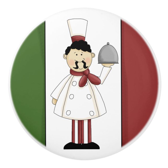Pomo De Cerámica Chef italiano nº 4 (Anverso)