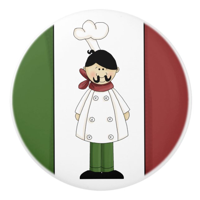 Pomo De Cerámica Chef italiano nº 5 (Anverso)
