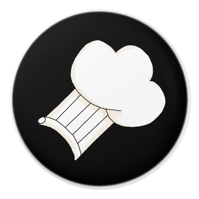 Pomo De Cerámica Chefs gorra personalizado cerámica perilla (Anverso)