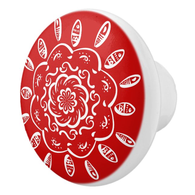 Pomo De Cerámica Cherry Mandala (Derecha)