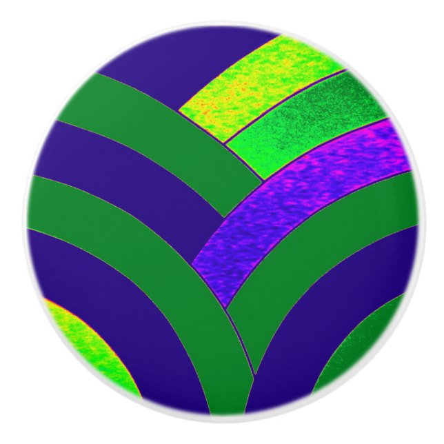 Pomo De Cerámica chevrons modernos y elegantes (Anverso)