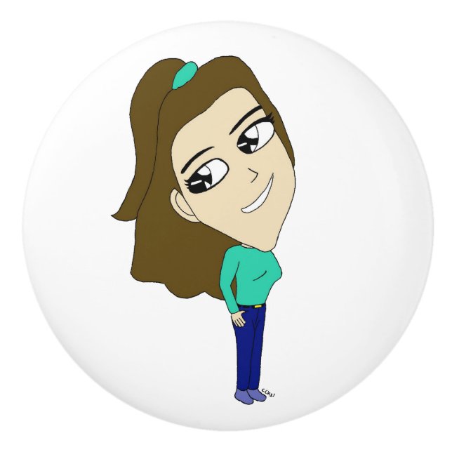 Pomo De Cerámica chibi (Anverso)