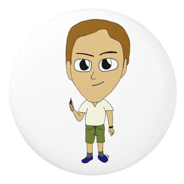 Pomo De Cerámica chibi (Anverso)