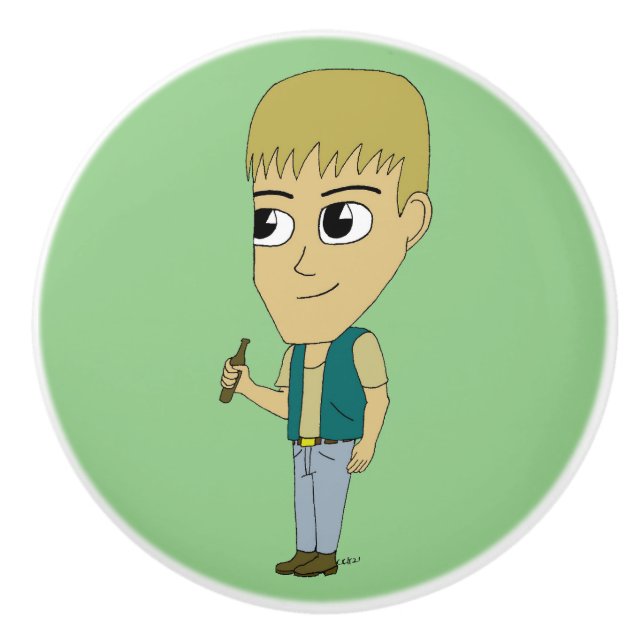 Pomo De Cerámica chibi (Anverso)