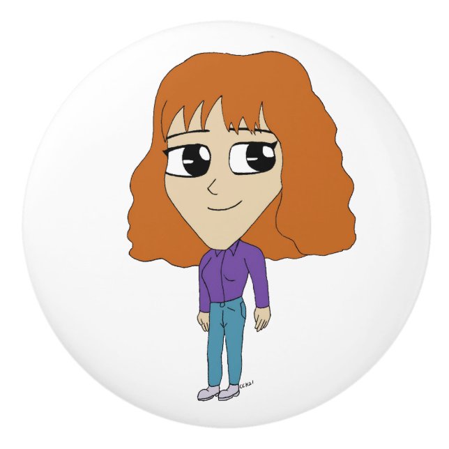 Pomo De Cerámica chibi (Anverso)