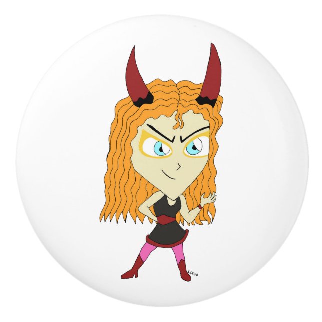 Pomo De Cerámica chibi (Anverso)