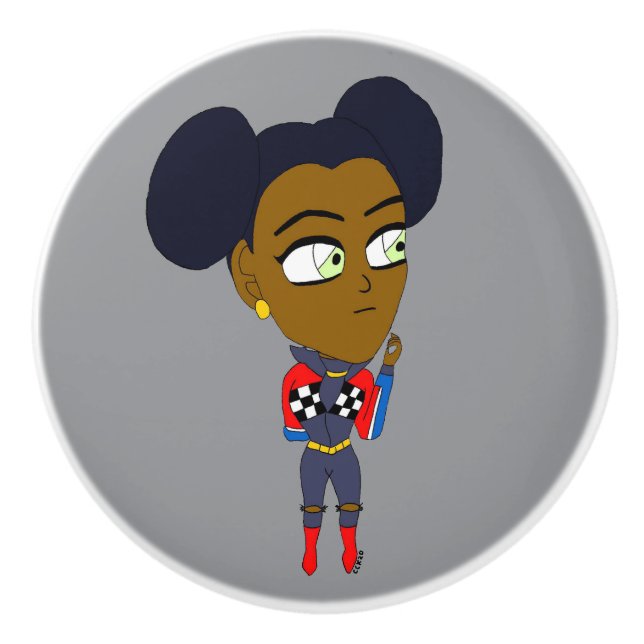 Pomo De Cerámica chibi (Anverso)