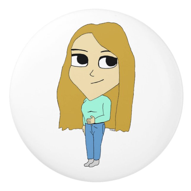 Pomo De Cerámica chibi (Anverso)