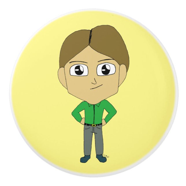 Pomo De Cerámica chibi (Anverso)