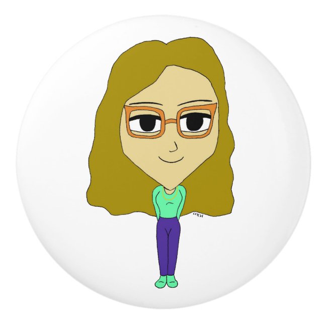 Pomo De Cerámica chibi (Anverso)