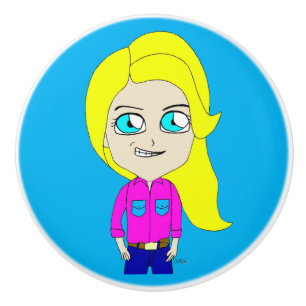 Pomo De Cerámica chibi