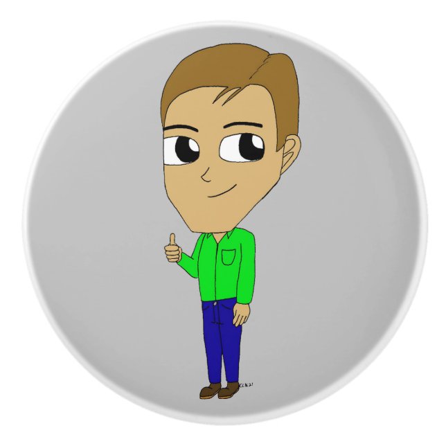 Pomo De Cerámica chibi (Anverso)