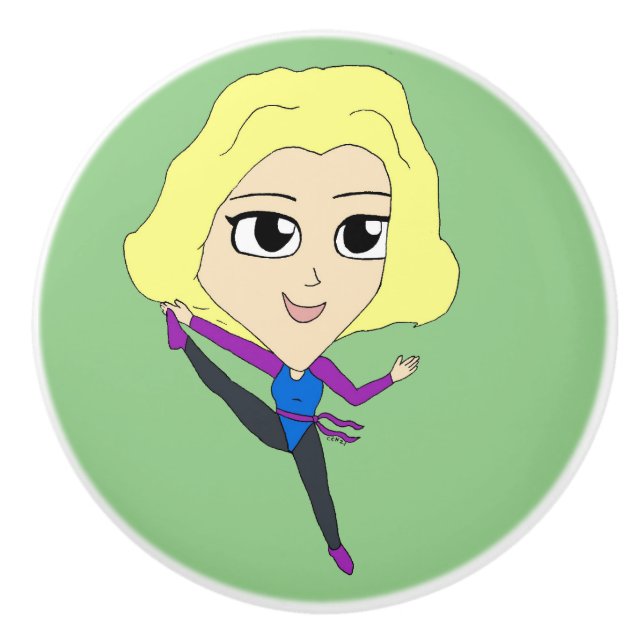 Pomo De Cerámica chibi (Anverso)