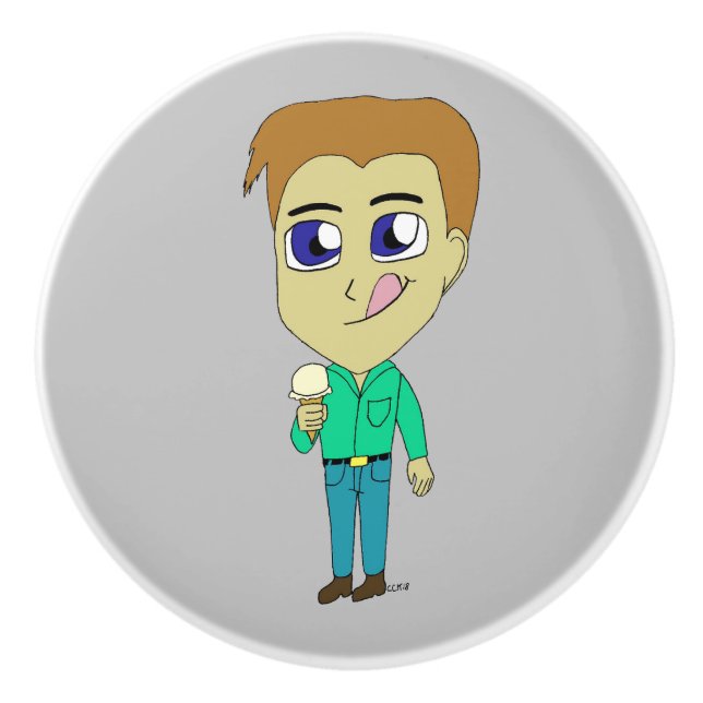 Pomo De Cerámica chibi (Anverso)