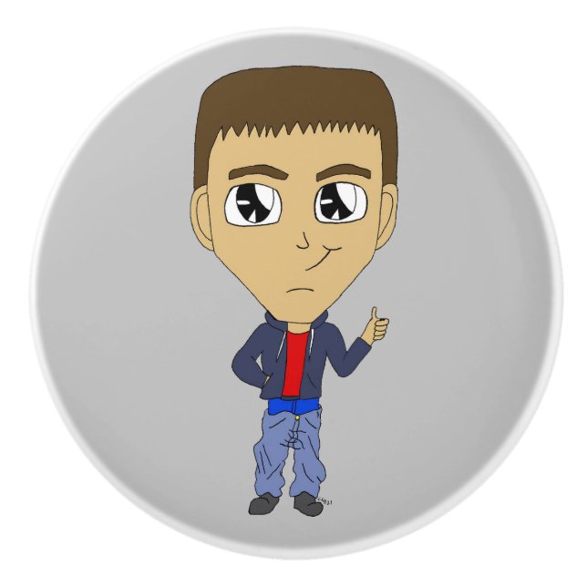 Pomo De Cerámica chibi (Anverso)