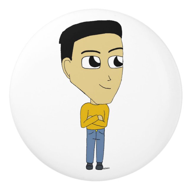 Pomo De Cerámica chibi (Anverso)