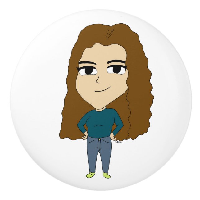 Pomo De Cerámica chibi (Anverso)