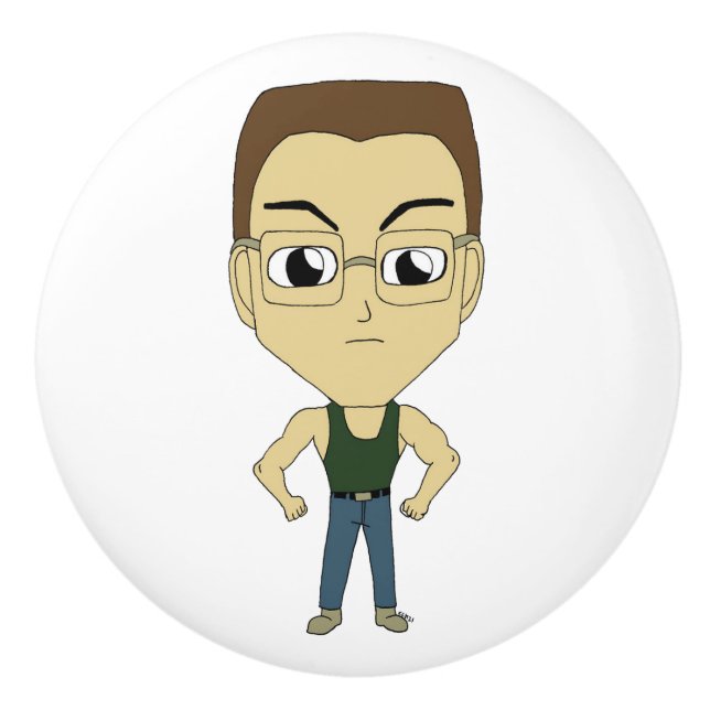 Pomo De Cerámica chibi (Anverso)