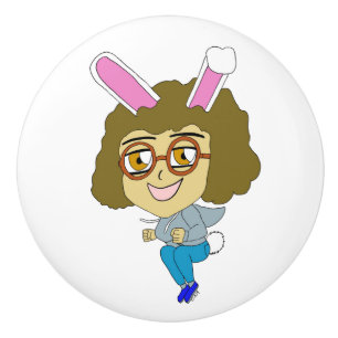 Pomo De Cerámica chibi bunnygirl