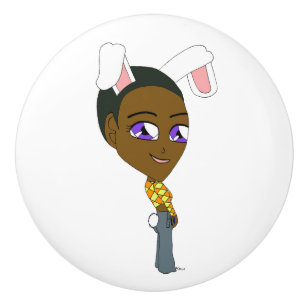 Pomo De Cerámica chibi bunnygirl