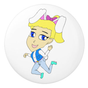 Pomo De Cerámica chibi bunnygirl