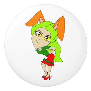 Pomo De Cerámica chibi bunnygirl