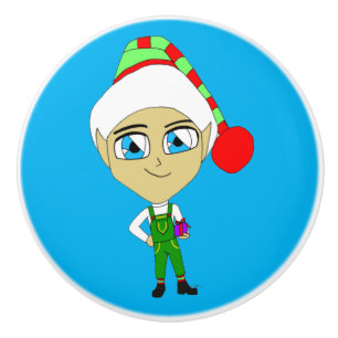 Pomo De Cerámica chibi elf