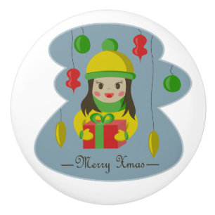 Pomo De Cerámica Chica con caja de regalo para Navidades