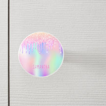 Chica de goteo de purpurinas de color unicornio