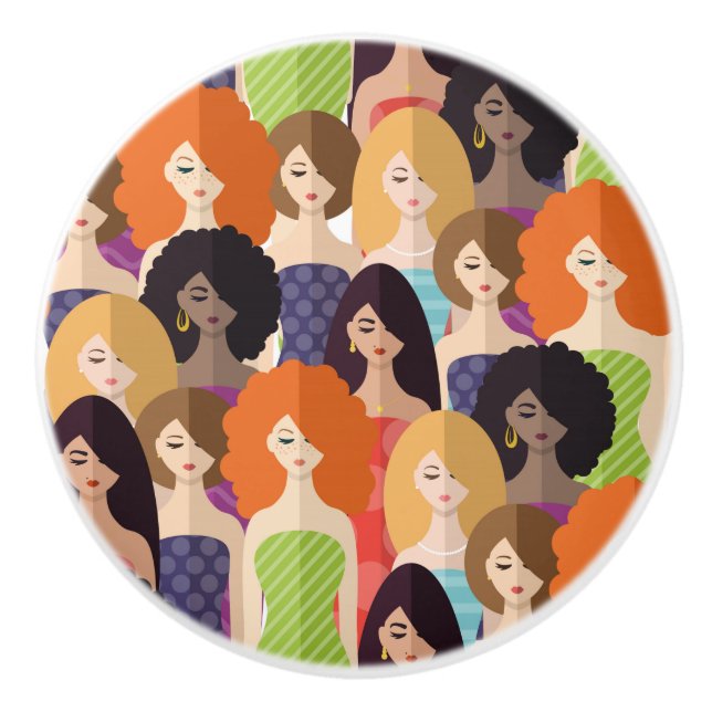 Pomo De Cerámica Chicas de primavera (Anverso)