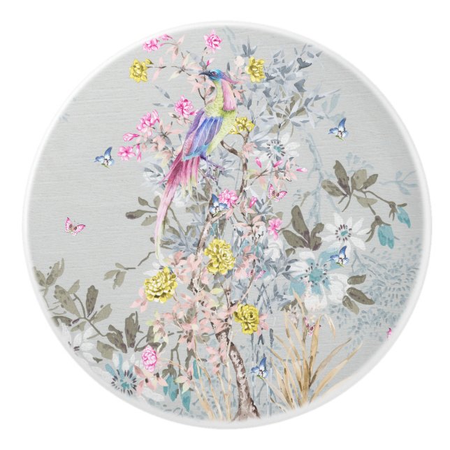 Pomo De Cerámica Chine soirée,toile,escena natural,antigüedades,pat (Anverso)