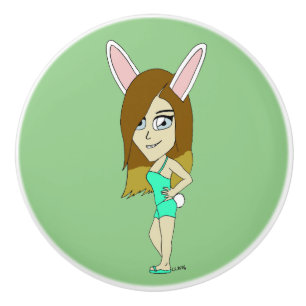 Pomo De Cerámica Chini Bunny chica
