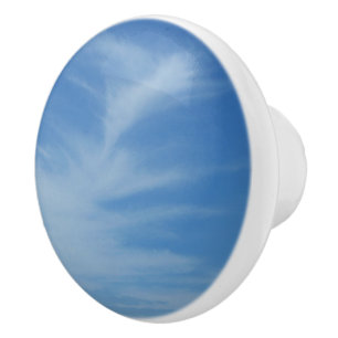 Pomo De Cerámica Cielo azul con nubes blancas resumen foto natural