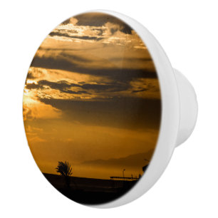 Pomo De Cerámica Cielo dorado