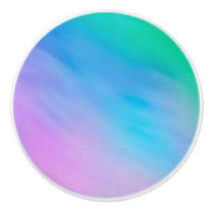 Pomo De Cerámica Cielo suave femenino del arco iris
