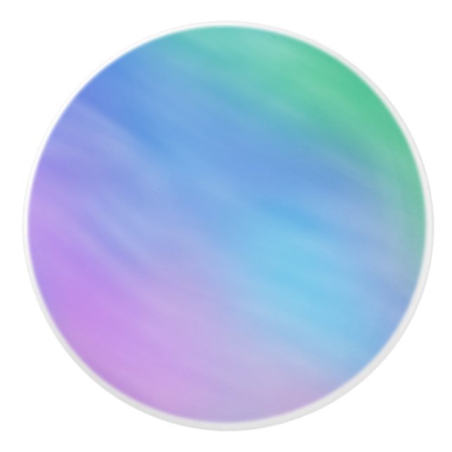 Pomo De Cerámica Cielo suave femenino del arco iris (Anverso)